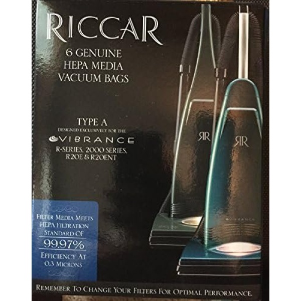 Riccar HEPA Filtration Bags fits Most Vibrance, R-Series, 2000-Series